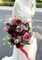 25pcs Silk Fake Flowers Roses for DIY Wedding Bouquets Burgundy Centerpieces